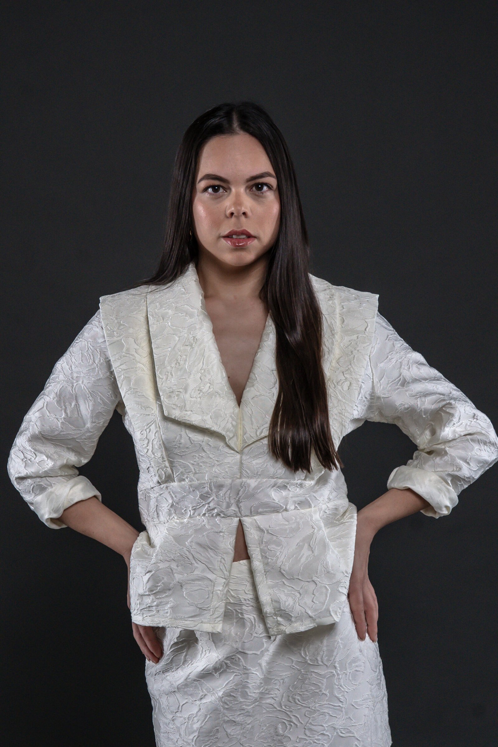 Blazer blanca estructurada