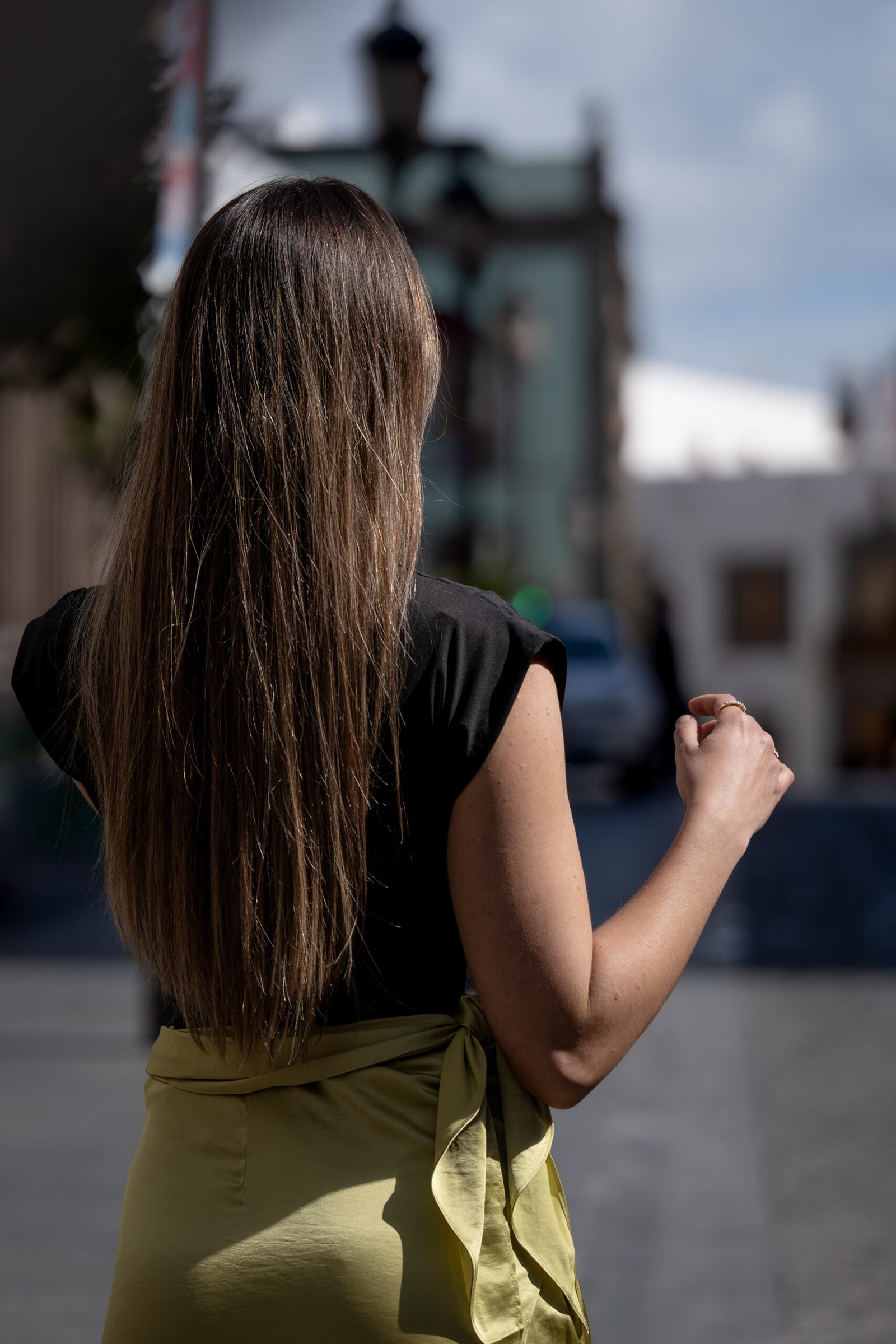Body negro y beige de licra - Imagen 3