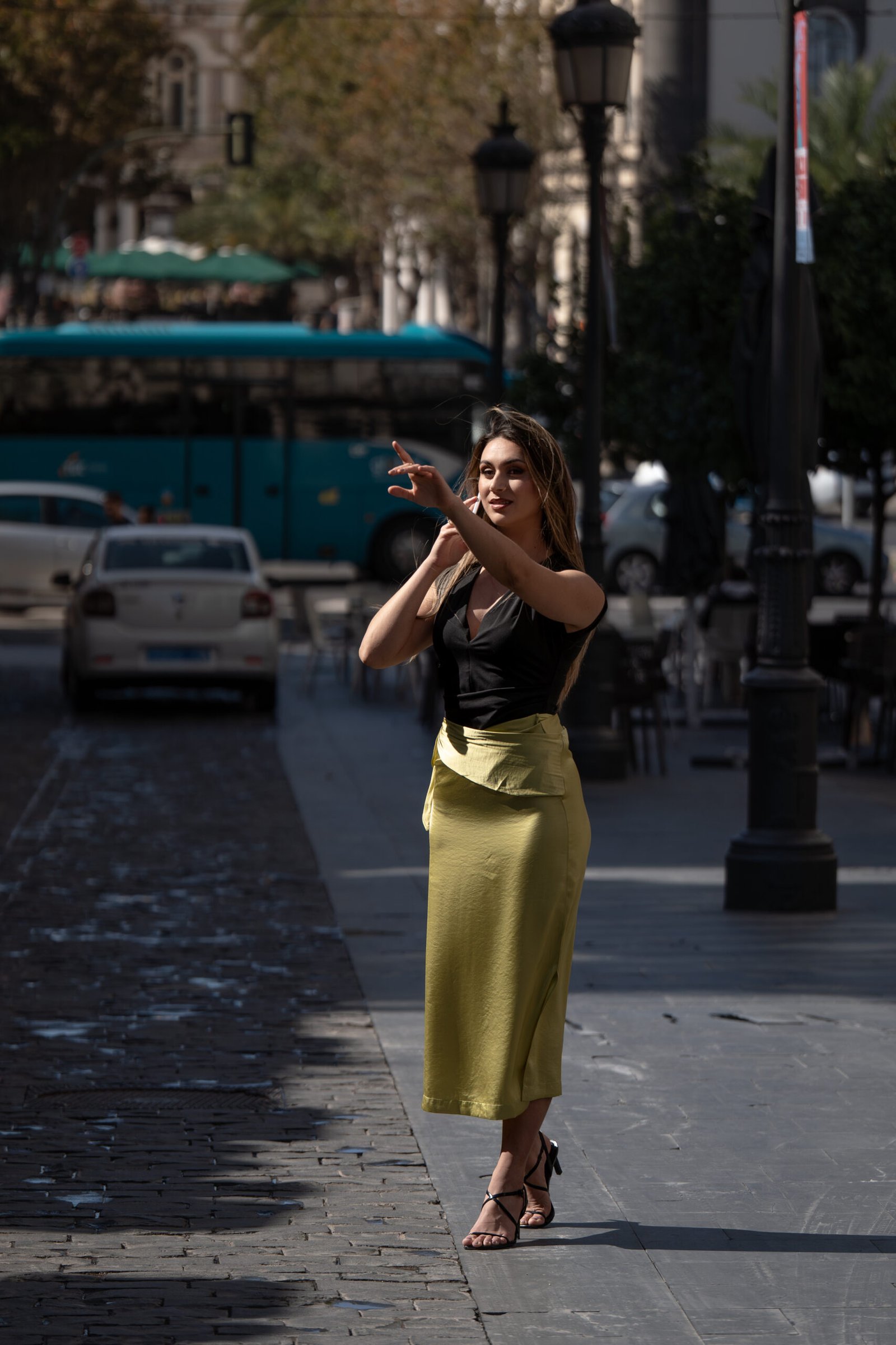 Body negro y beige de licra